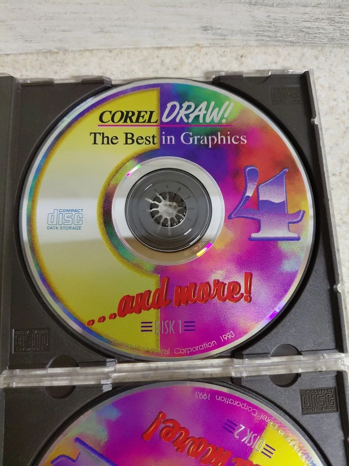 Vintage Corel Draw 4 The Best in Graphics and more 2 Discs CD-ROM - Image 4 of 4