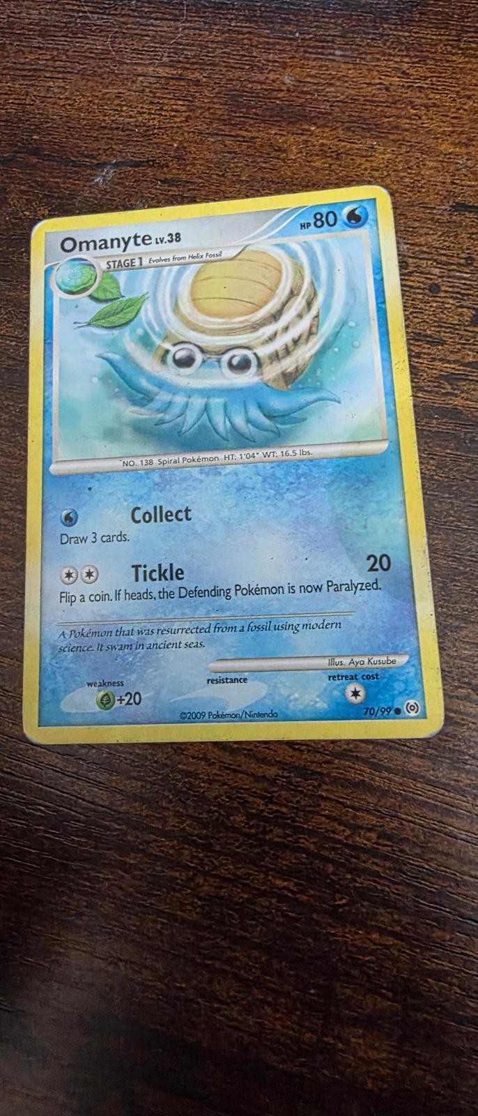 Omanyte 70/99 Common Arceus Pokemon Heavily Played