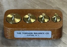  Torsion Balance Co Brass Scale Weight Set 10 20 30 50 Grams