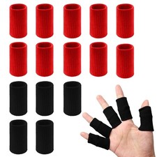 20 Pcs Elastic Breathable Finger Sleeves Compression Finger Sleeves for Sports