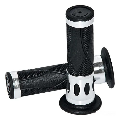 Griffgummi Schwarz/Silber Aluminium D.22Mm. L.122Mm Geschlossen-image