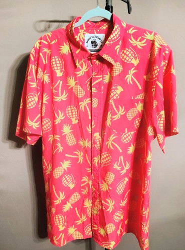 Savage Tacticians Grenade Button Down Shirt SZ L.. Missing One Snap