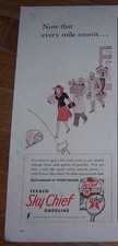 Texaco Sky Chief Gasoline 1942 World War II Magazine Color Advertisement