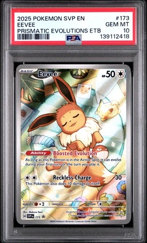 2025 POKEMON SVP EN-SV BLACK STAR PROMO #173 EEVEE PSA 10