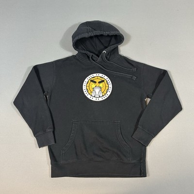 Glo Gang Hoodie Mens Small Black Cotton Blend Pullover Patch Sweatshirt