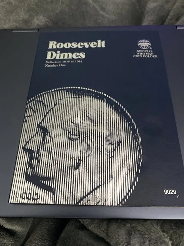 Roosevelt Silver Dime Starter Album 1946-1964 Includes 12 Coins.