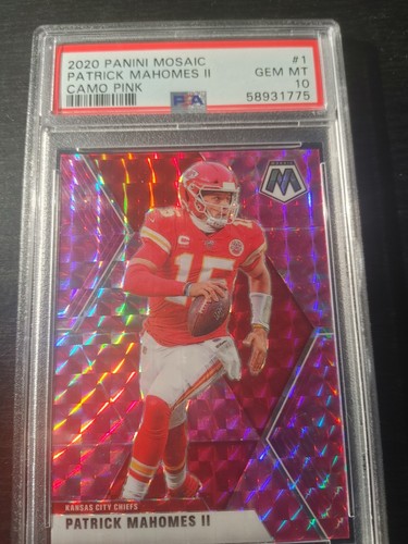 2020 Panini Mosaic Camo Pink Prizm #1 Patrick Mahomes II Chiefs PSA 10 GEM MINT