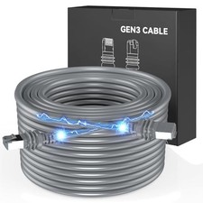 Starlink Gen 3 Cable 100Ft Waterproof 2200Mbps Repl Satellite Standard V4 Gray