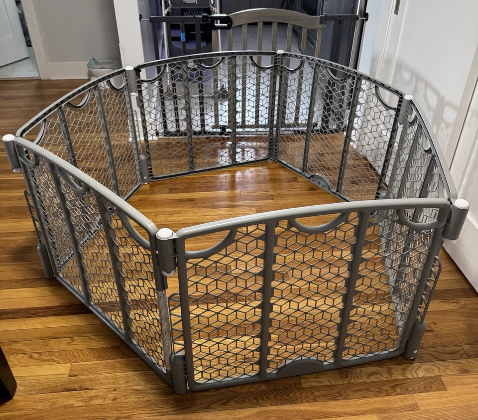 Evenflo Versátil Espacio de Juego Ajustable Área de Juego, 6 Paneles (Gris Frío) Foto 4 de 4