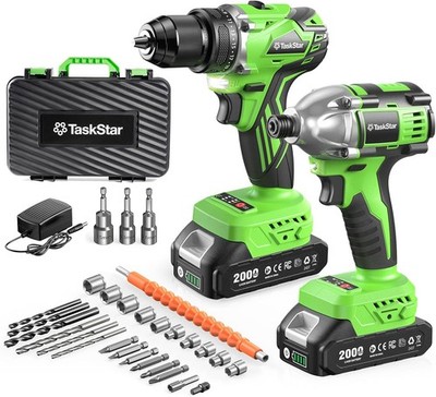 Taskstar 21V Brushless Drill Impact Combo Kit 42 Piece