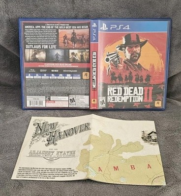 Red Dead Redemption 2 PS4 Sony PlayStation 4 + Map Insert ONLY NO GAME FAST SHIP