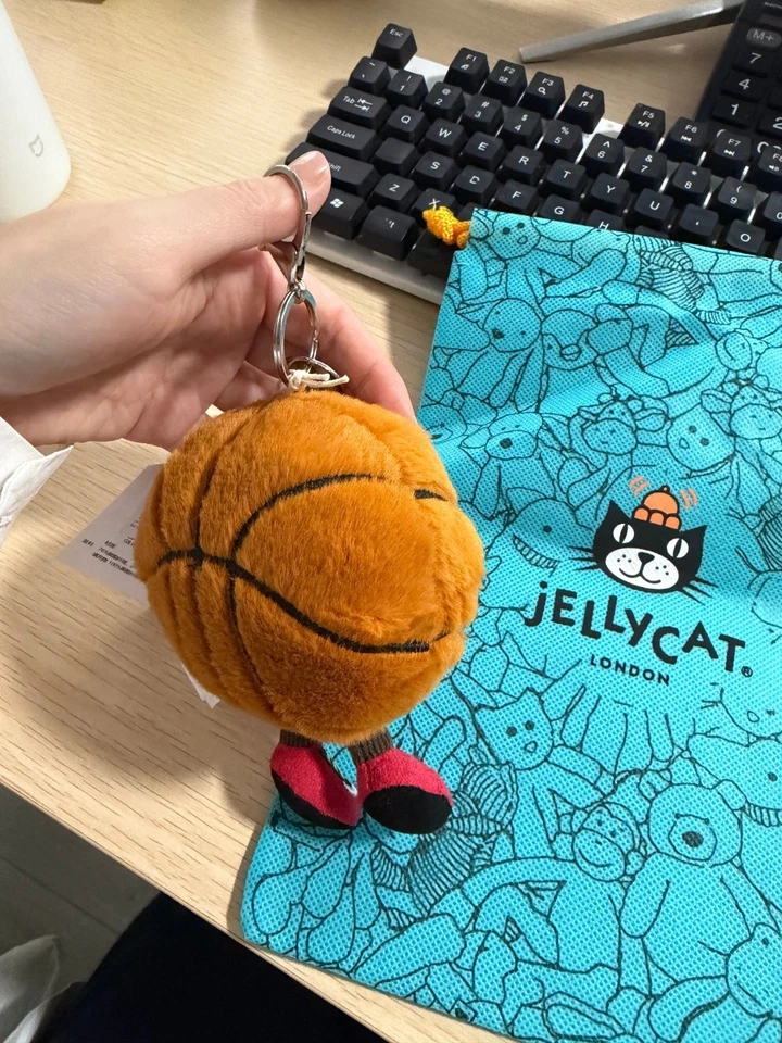 Jellycat Basketball Keychain – Plush Bag Charm - Image 2 of 3