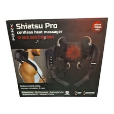 FitRx Shiatsu Pro Cordless Heat Massager for Neck Back  Shoulders, Rechargeable