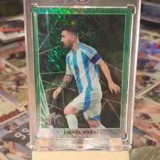 Leaf Metal Lionel Messi Proof Serial Numbered Insert Soccer Card Argentina