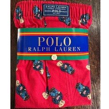Polo Ralph Lauren Polo Bear Flag Sweater Print Boxer Shorts Red NWT XL Collector