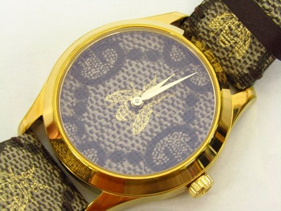 Good] GUCCI G Timeless 126.4 Bee Bee Men s QZ Quartz Watch
