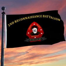 2nd Reconnaissance Battalion Flag 3x5Feet with Brass Grommets Man Cave Decor