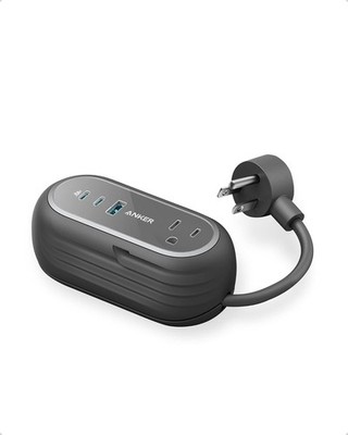 Anker GaNPrime 65W Charging Station, 3ft, 615 USB-C 5-in-1 Power Strip for Trave