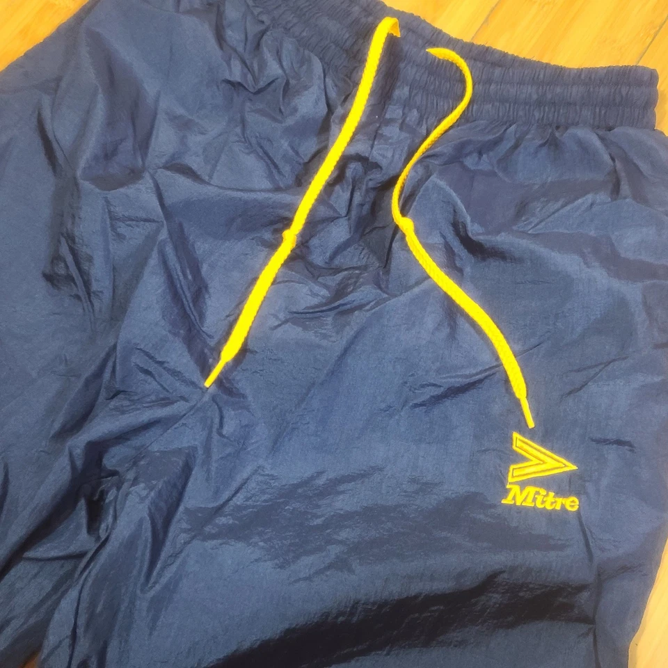 Mitre Мужская винтажная трек тренировки Sports Athletic с подкладкой нейлона бегунов брюки Sz S - Изображение 4 из 4