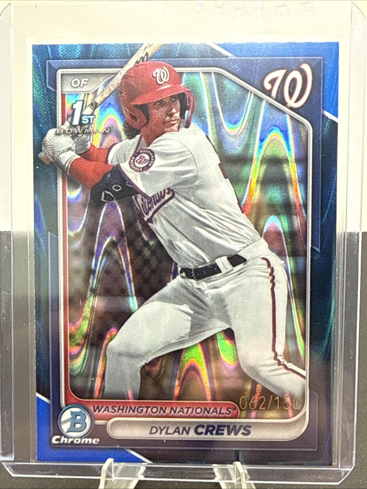 2024 Bowman - Chrome Prospects Dylan Crews #BCP-23 Blue RayWave Refractor /150 