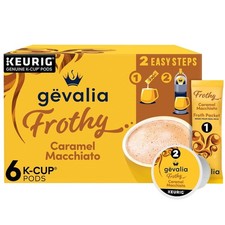 Caramel Macchiato 2-Step Espresso K-Cup Pods Froth Packets