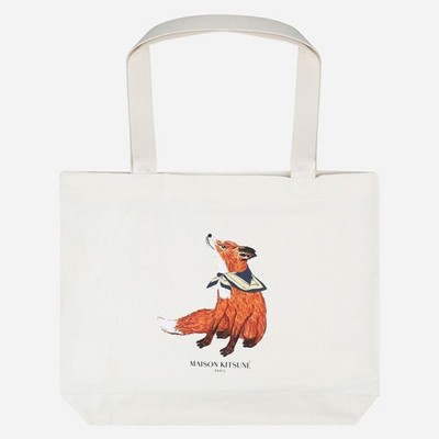 Maison Kitsune Dreeming Fox Tote Bag Ecru QU05130WW9042 P700 156552466