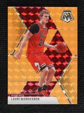 2019-20 Panini Mosaic Fluorescent Orange Prizm 24/25 Lauri Markkanen #97 hs9