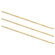 3 St&uuml;ck Messing Rundrohr, 5mm AD 0,5mm Wandst&auml;rke 300mm L&auml;nge Nahtloses Rohr