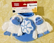 ZippyPaws HOLIDAY BURROW YETI MOUNTAIN Squeaky Plush Dog Toy New -FREE SHIPPING-