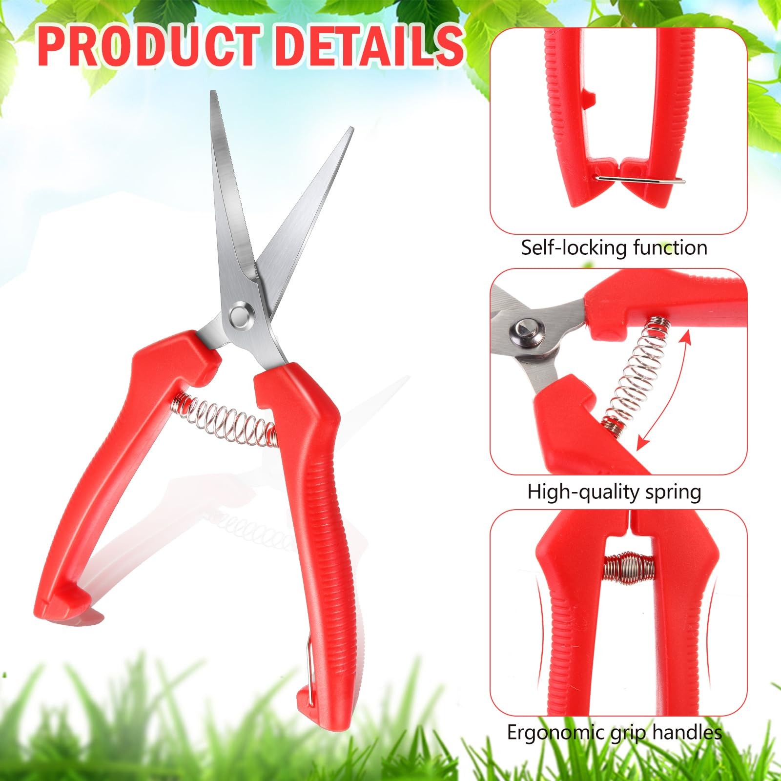 20 Pcs Bud Trimming Scissors Bulk 7.2 Inch Pruning Shears Garden Scissors for...