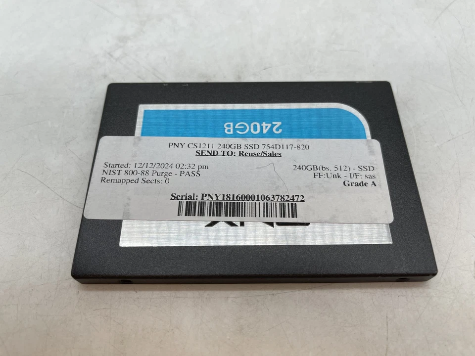 PNY 240GB 2.5" SSD7SC240GCS12 SATA Solid State Drive GRADE A FREE S/H - Image 4 of 4