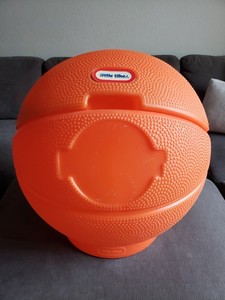 Vintage Little Tikes Large Basketball Toy Storage Chest - VERY CLEAN! READ...