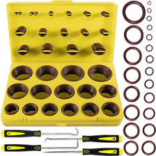 386 PCS 30 Sizes Metric Viton O-Ring Assortment Kit for Various Chemicals, Cylin