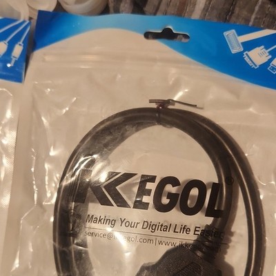 IKKEGOL DVI-D Dual Link Female to VGA Female Adapter Cable 6ft Black