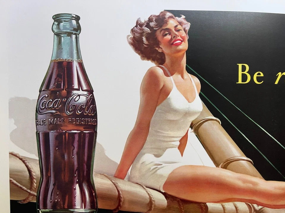 COCA COLA, 1949, VINTAGE ADVERTISEMENT OFFICIAL, LICENSED 1996 ART PRINT - Image 2 of 4