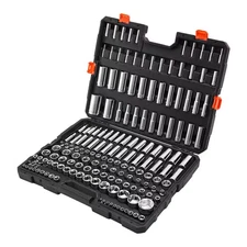 Socket Set, 3/8 & 1/4 & 1/2 In. Drive Socket Tool Set, Mechanic Tool Kit for Aut