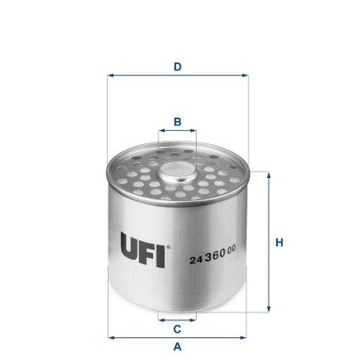 UFI 24.360.00 Fuel Filter for ALFA ROMEO,ARO,AUDI,CARBODIES,CASE IH,CHEVROLET,CI
