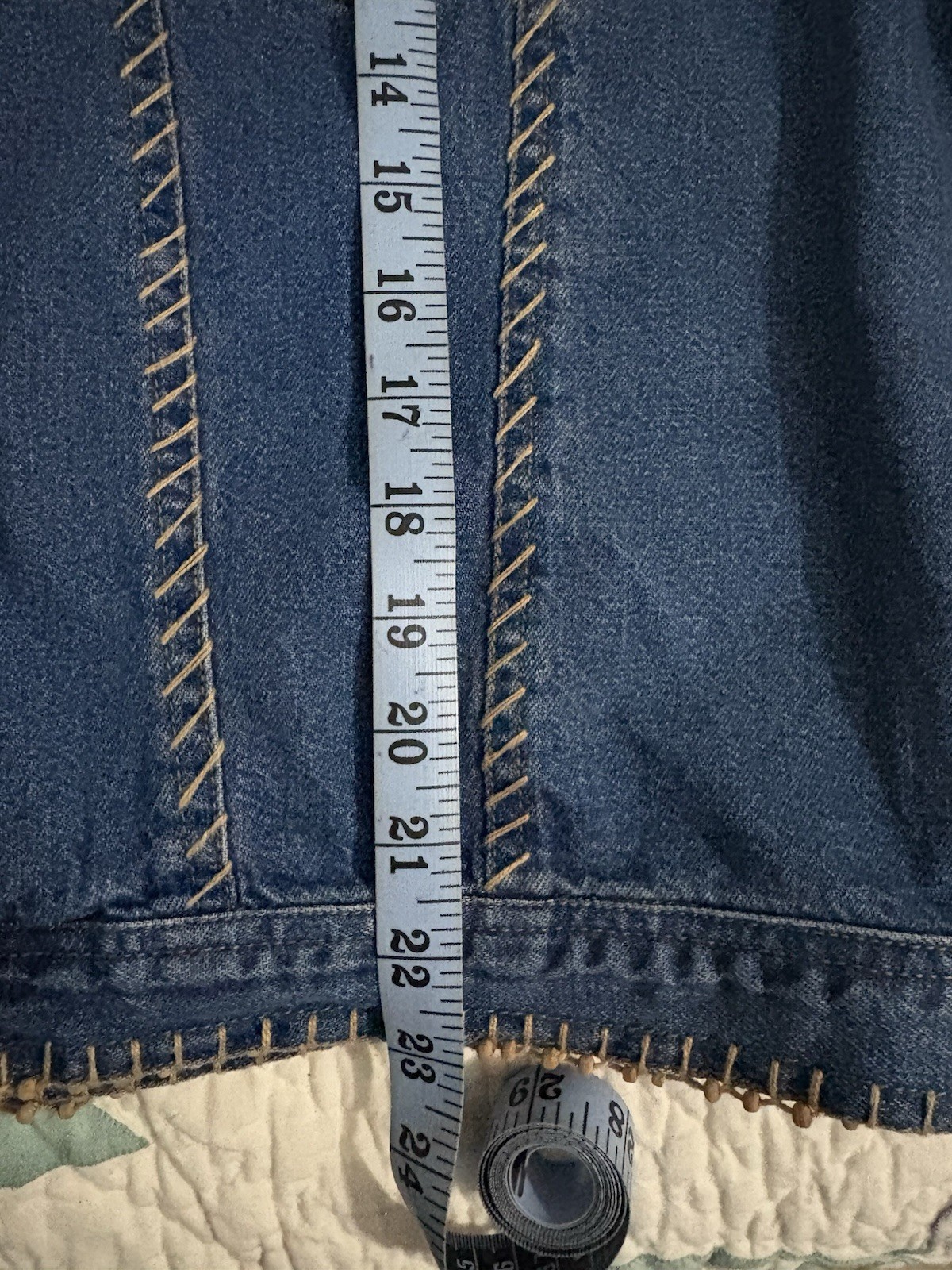 Patchwork funky Jean Jacket size large New Direct… - image 4