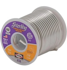 16oz LEAD-FREE SOLDER plumbing HARRIS PRODUCT .118" 3mm STERLING 454g MADE inUSA