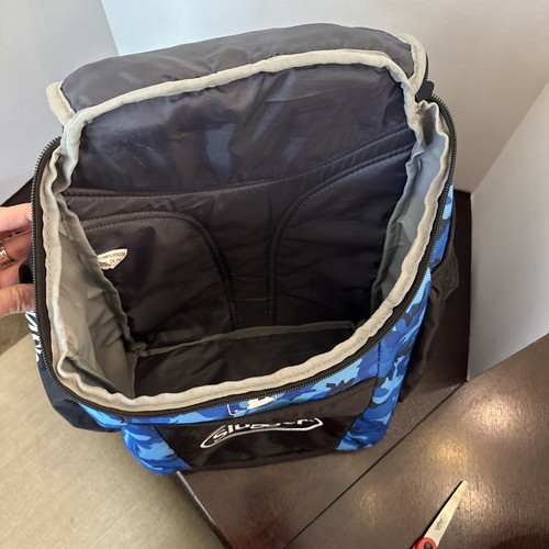 Louisville Slugger 2 Bat Backpack Baseball/Softball Pack Bag Black W/Blue Camo - 第 8/11 張圖片