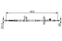 Handbremsseil Seilzug FÜR Opel Astra J GTC - Bosch 1 987 482 536