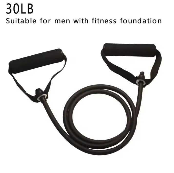 With Handles, Exercise Bands. A Black String 30 Lb
