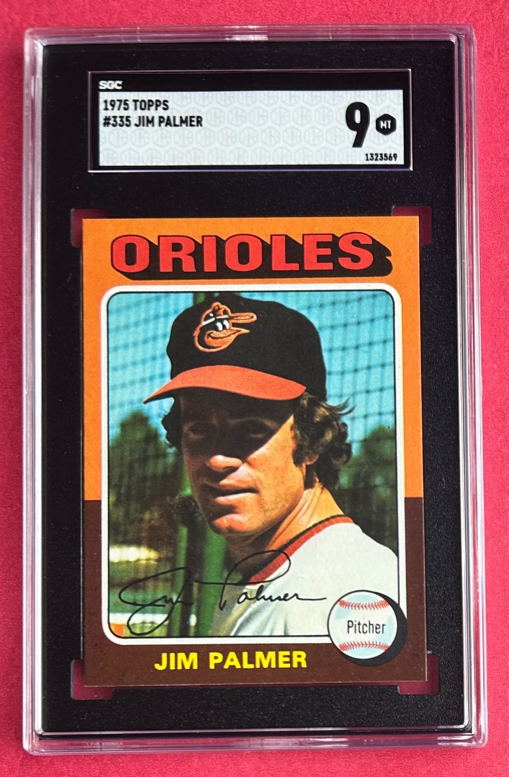 1975 Topps #335 Jim Palmer HOF SGC 9 MINT PWCC-S Superior Eye Appeal Top 5%
