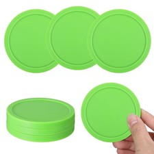 3-1/4 Inch Hockey Pucks 6 PCS Green Durable Puck For Air Hockeys Tabl