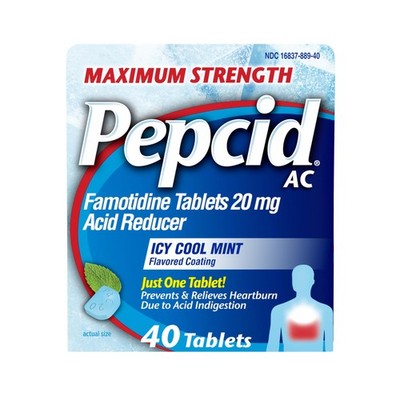 Pepcid AC Maximum Strength Heartburn Relief Tablets, OTC 40 Count (Pack of 1) 
