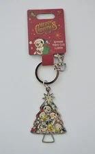 2025 Disney Parks Christmas Mickey Mouse and Friends Keychain NEW