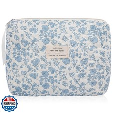 Floral Makeup Bag, Large Cosmetic Bag for Women Girls, Cute Cotto