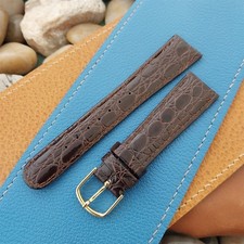 20mm Hadley Roma Tapered Imitation Crocodile Leather 20/16 Unused Watch Band