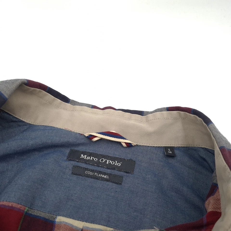 Marc o' Polo Camisa de Hombre a Cuadros Franela Algodón Dh2 TAMAÑO S - Imagen 4 de 4