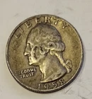 U.S. 1958 Quarter Coin "D" Mint Mark - 90% Silver!!